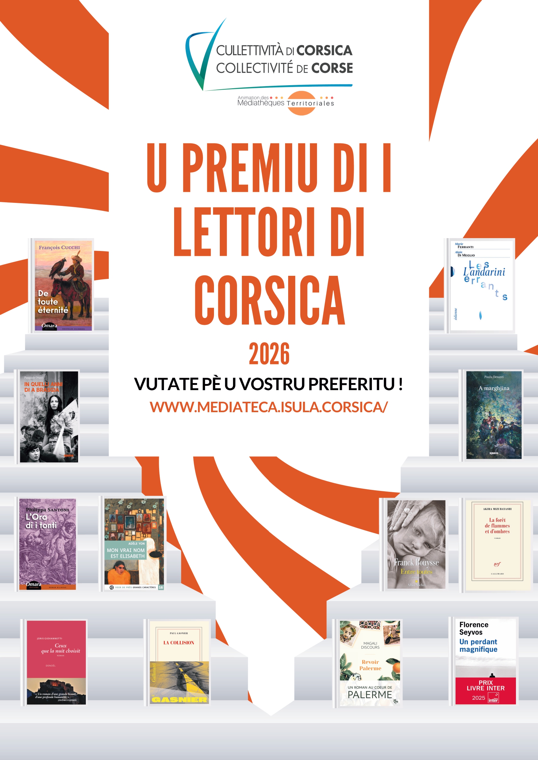 Prix des Lecteurs de Corse 2026. Lisez ! Jugez ! 